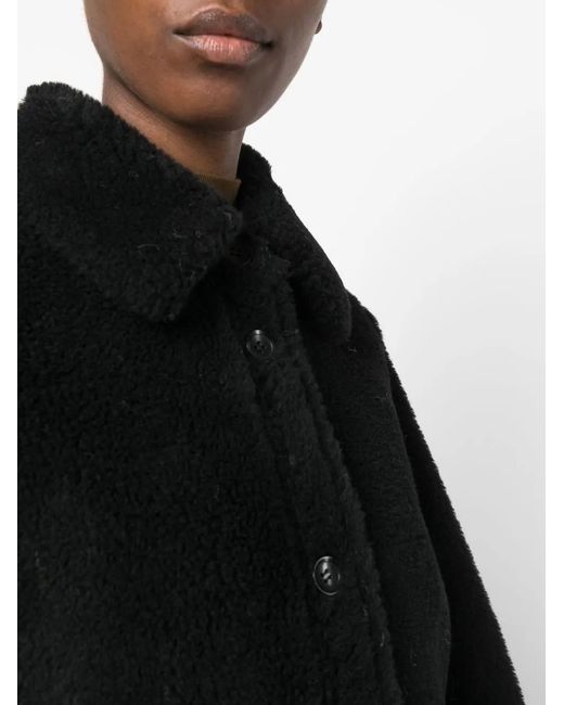 Stand Studio Black Vernon Single-Breasted Wool Coat