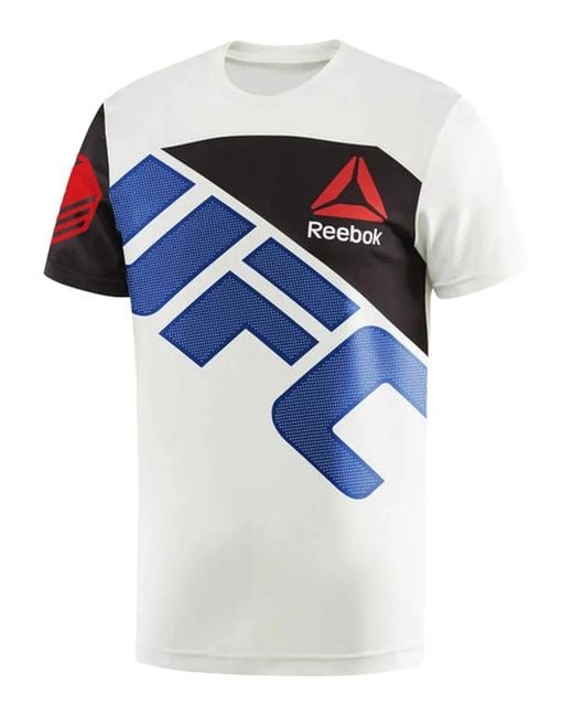Reebok Blue Ufc Crew-Neck T-Shirt for men