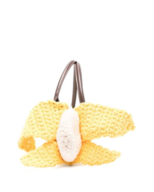 Charles Jeffrey Metallic Banana-Shaped Tote Bag