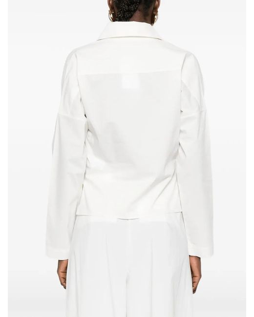IRO White Chemise À Poches Et À Design Croisé