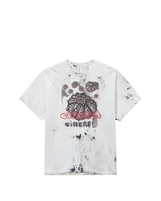 WESTFALL White Cactus-Print Tie-Dye T-Shirt for men
