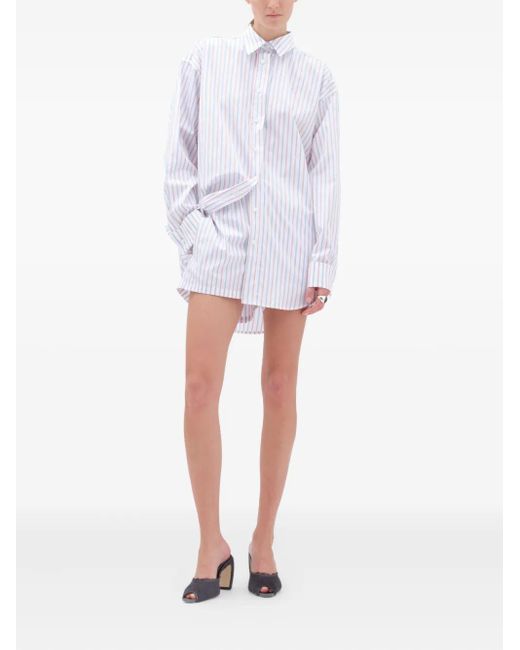 Remain White Stripe Button-Down Shirt