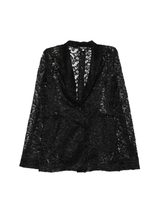 BLAKLACE Black Lace Button Blazer