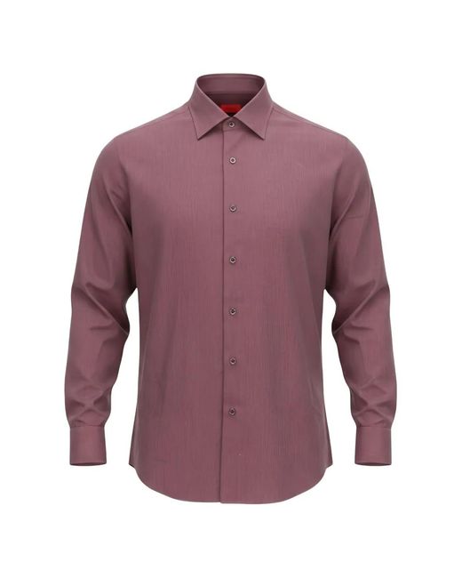 Isaia Purple Long-Sleeve Shirt for men