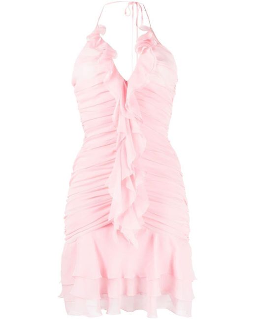 Blumarine ラッフルパネル ドレス Pink