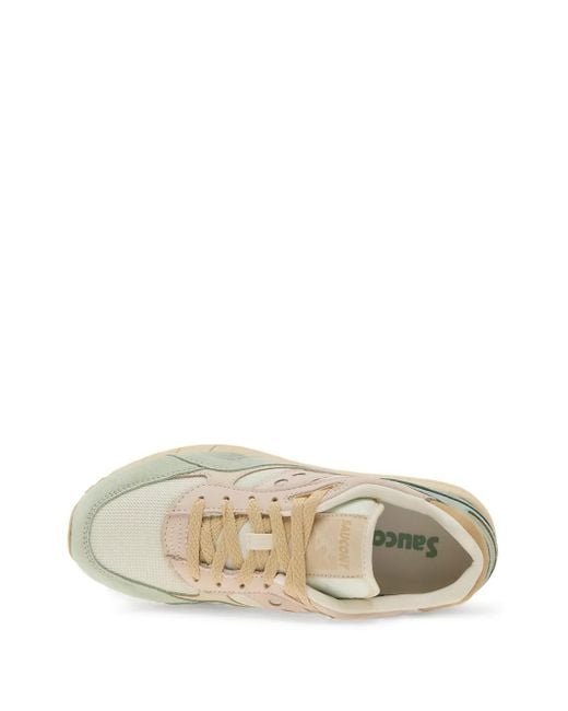 Saucony White Mesh-Panelled Sneakers