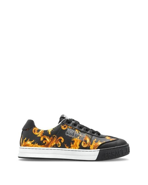 Versace Jeans Couture Black Baskets À Imprimé Barocco for men