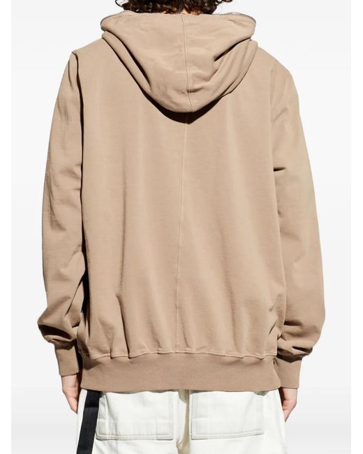 Rick Owens Natural Zip-Up Hoodie for men