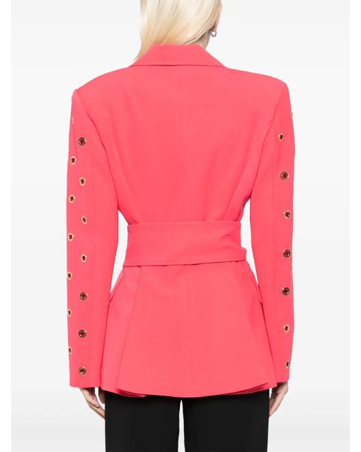 Saiid Kobeisy Pink Metal Ring Tailored Jacket