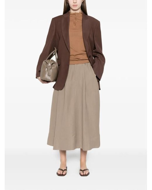 Brunello Cucinelli Brown Button Single-Breasted Blazer