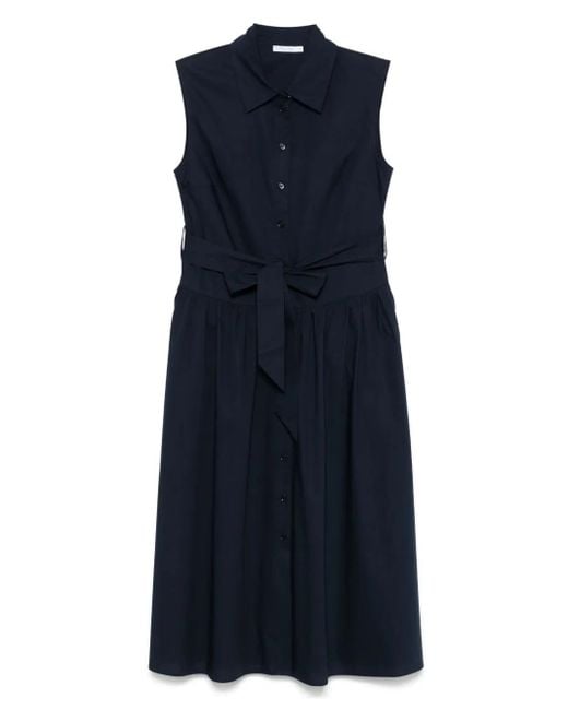Abito Midi Con Logo Ricamato di Patrizia Pepe in Blue
