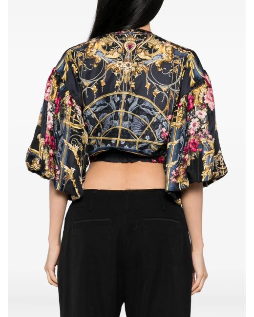 Camilla Black Silk Blouse