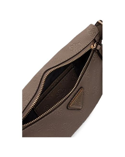 Guess Brown Devon Logo-Debossed Belt Bag