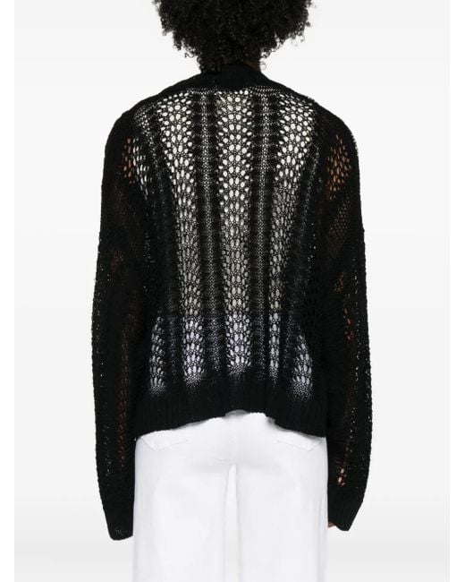 Daniele Fiesoli オープンニット カーディガン Black