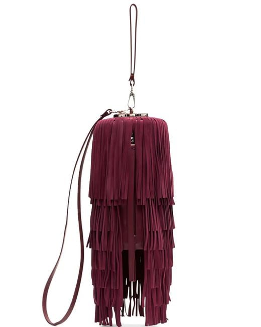 Casadei Pon Pon クラッチバッグ Purple