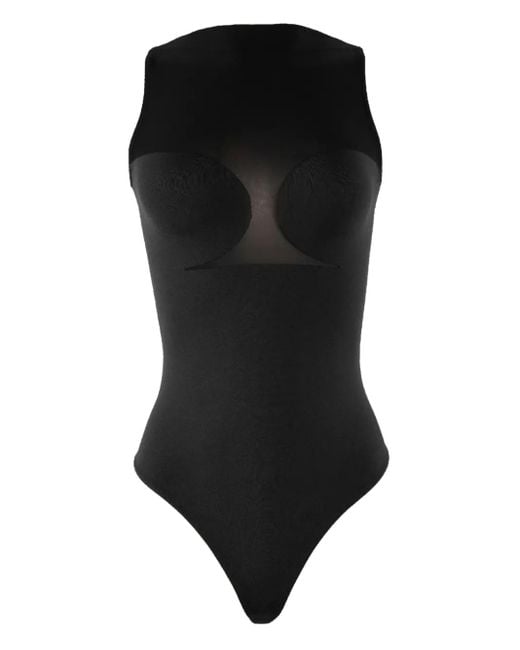 Wolford メッシュインサート ボディスーツ Black