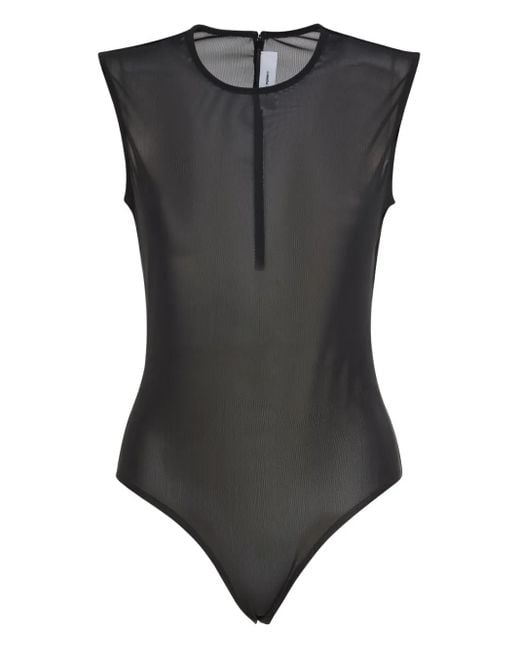 Alex Perry Black Sheer Bodysuit