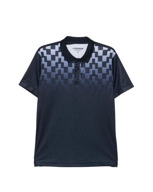 J.Lindeberg Blue Finn Polo Shirt for men