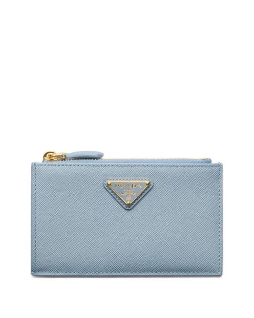 Prada Blue Leather Card Holder