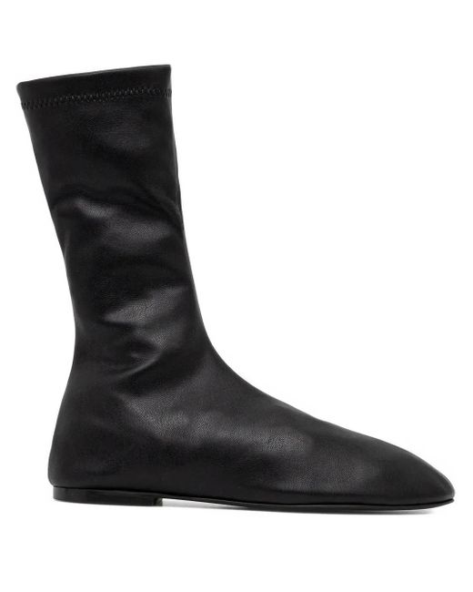 Proenza Schouler Black Tee Leather Sock Boots