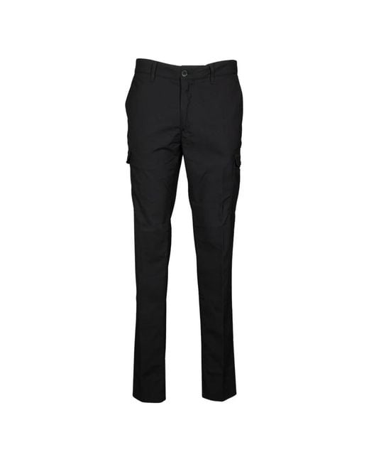 Karl Lagerfeld Black Pantalon Droit À Poches Cargo for men