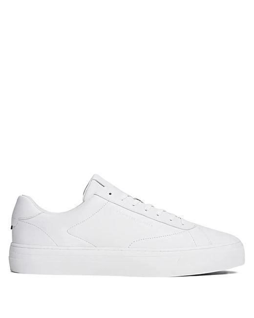 Tommy Hilfiger White Leather Low-Top Sneakers for men