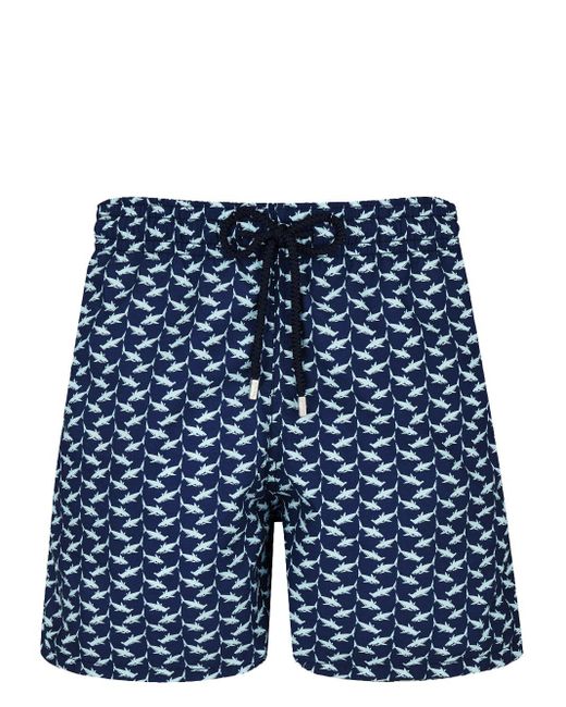 Vilebrequin Blue Graphic-print Swim Shorts for men