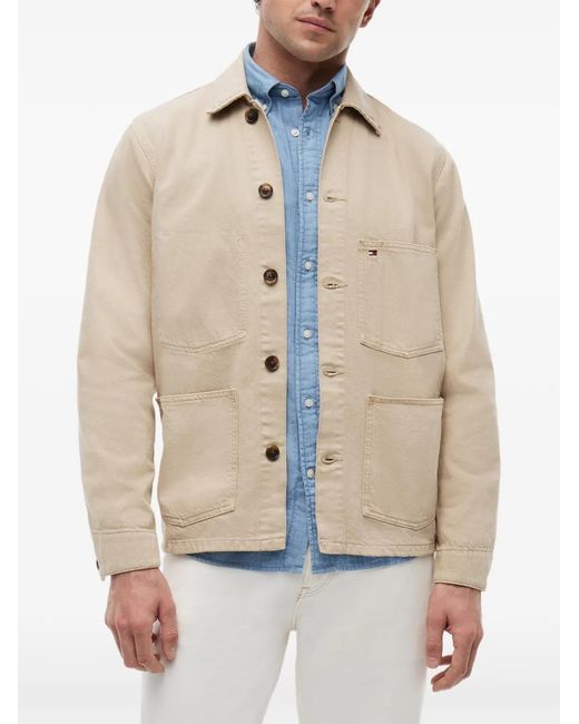 Tommy Hilfiger Natural Veste En Jean À Broderies for men