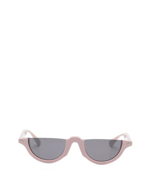 KENZO White Half-Frame Sunglasses