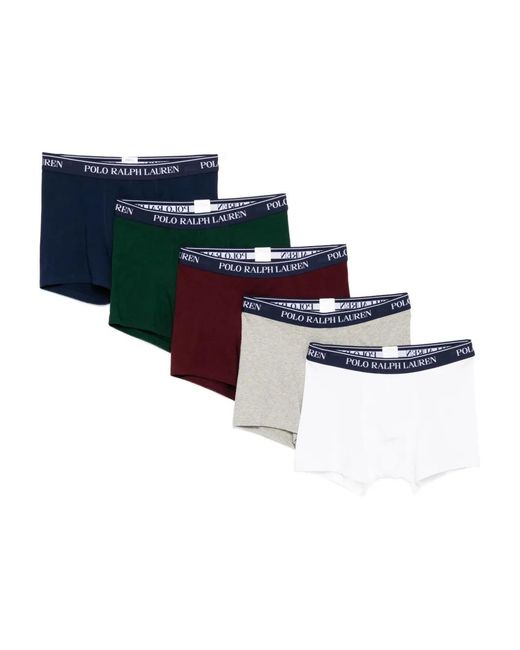 Polo Ralph Lauren Blue Logo-Waistband Briefs (Set Of Five) for men