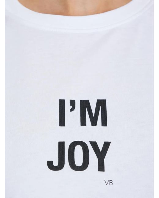 T-Shirt À Imprimé Graphique Victoria Beckham en coloris White