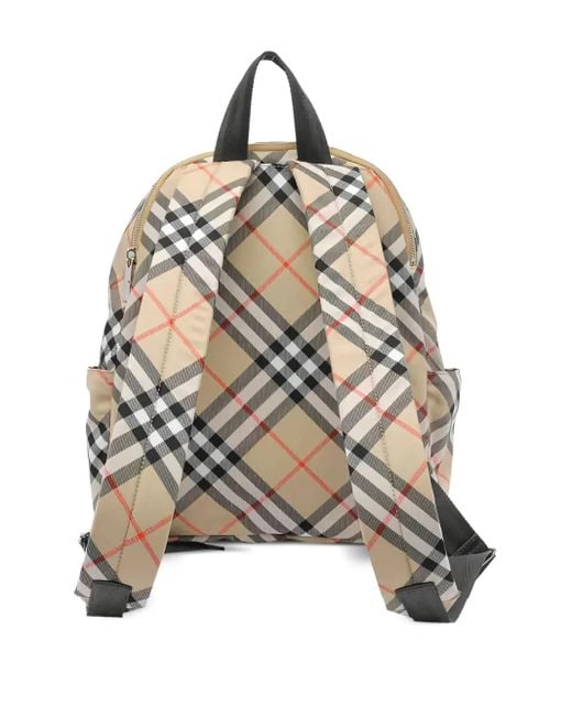 Burberry Multicolor Check-Pattern Backpack