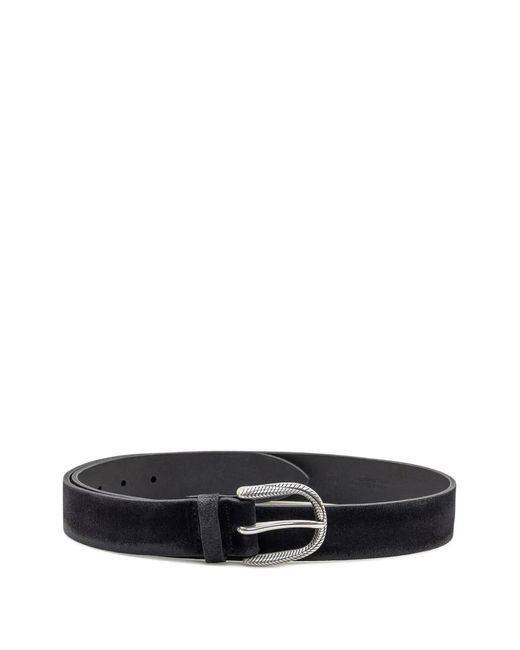Orciani White Engraved Suede Belt for men
