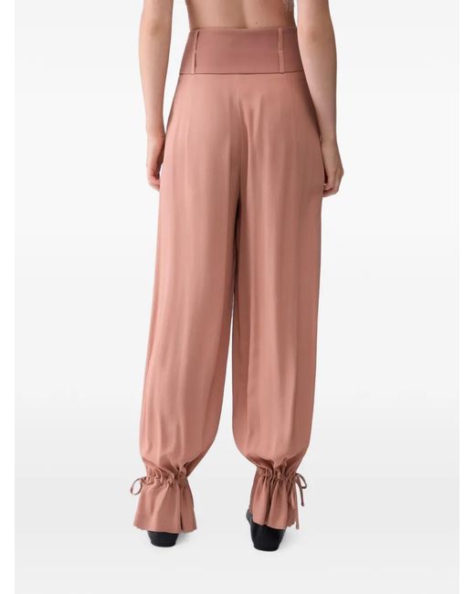 Liu Jo White Wide-Leg Trousers With Drawstring