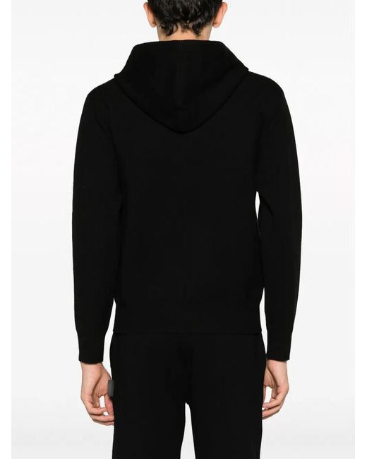 Sandro Black Zip-Up Long-Sleeved Hoodie for men