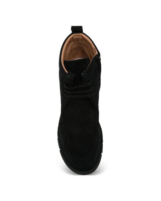 SERGIO MORETTI FIRENZE Black Lace-Up Desert Boots