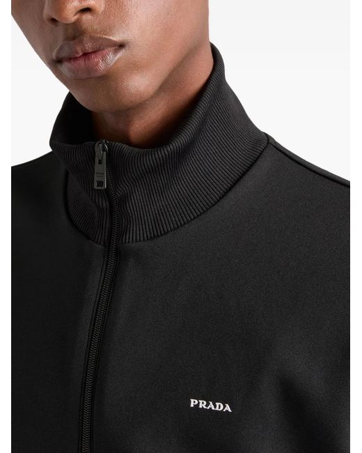 Prada Black Technical Jersey Blouson Jacket for men