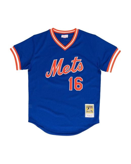 Mitchell & Ness Blue Mlb Mets 1986 Dwight Gooden T-Shirt for men