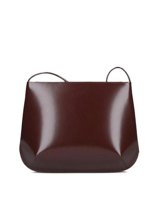 Faune Brown Loge Leather Shoulder Bag