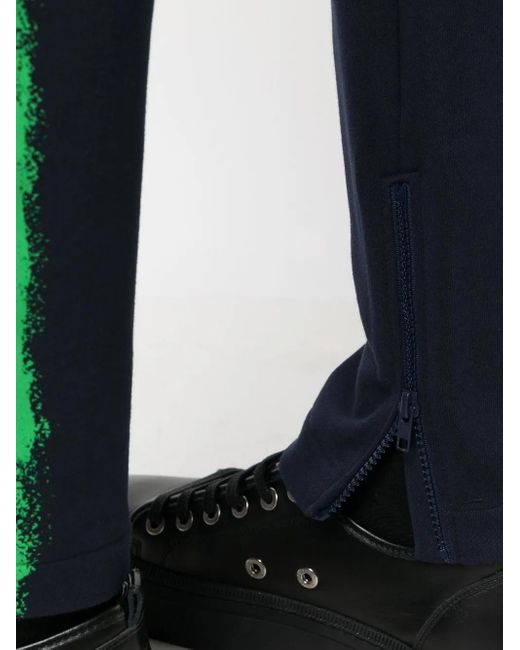 Moschino Blue Side-Stripe Track Pants for men