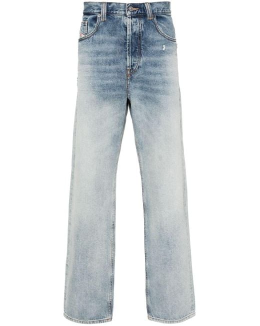 DIESEL White 2010 D-macs Mid-rise Straight-leg Jeans for men