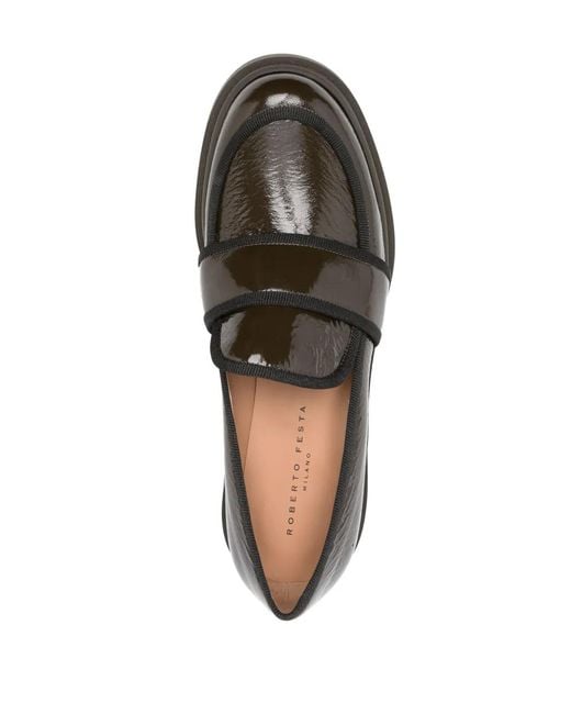 Roberto Festa Black Percy 70Mm Block-Heel Loafers
