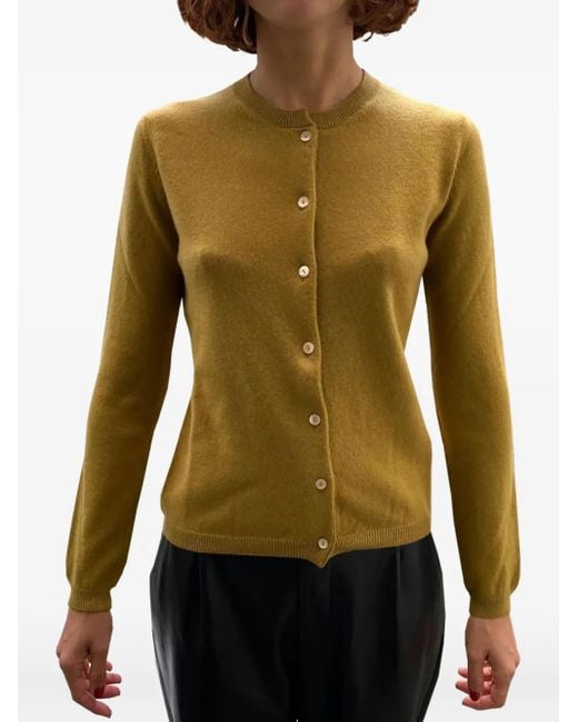 LA ROSE Green Cashmere Cardigan
