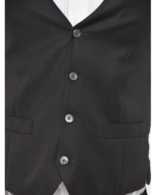 Corneliani Black Single-Breasted Martingale Waistcoat for men