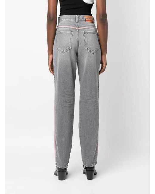 DIESEL Gray D-Pilut Straight-Leg Jeans