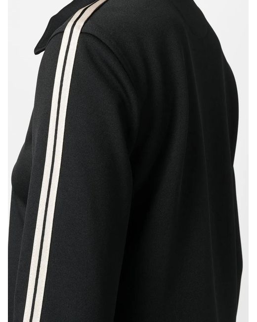 Palm Angels Black Stripe-Detail Slim Shirt