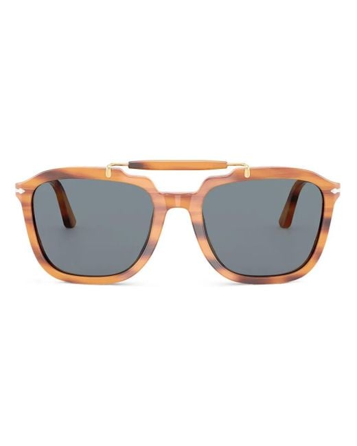 Persol Blue Square-Frame Sunglasses