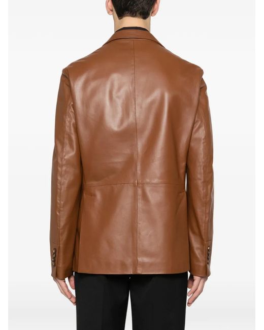 Tagliatore Brown Patch-Pocket Jacket for men
