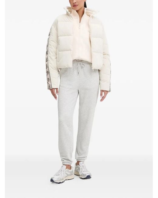 Guess White Logo Zip Sweatshirt