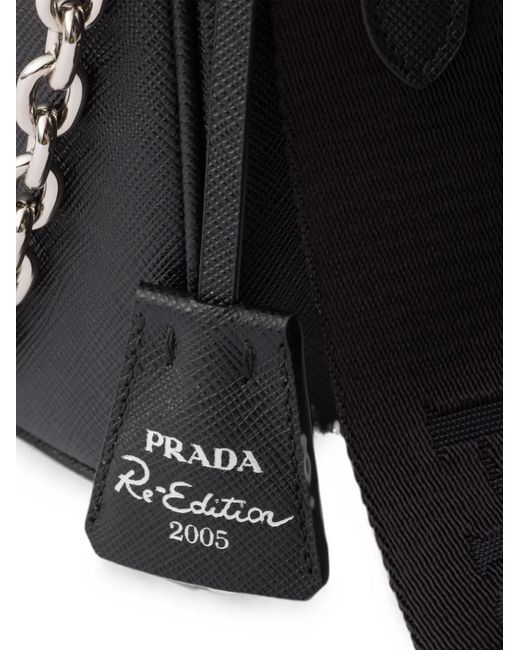 Prada Black Re-Edition 2005 Saffiano-Leather Bag